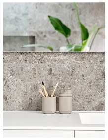 Béžový betónový téglik na zubné kefky Time - Zone