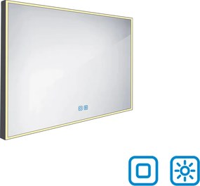 Nimco Čierne LED zrkadlo 1000x700 s dvoma dotykovými senzormi - ZPC 13004VX-90