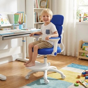 Detská rastúca stolička Neoseat KIDDY THREE — látka, prateľný poťah, tmavo modrá