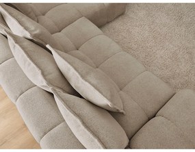 Taupe ženilková rozkladacia/s úložným priestorom rohová pohovka (pravý roh/s leňoškou) Everest – Bobochic Paris