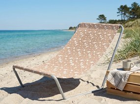 Skladacie plážové ležadlo SAND FLOWERS, červené