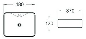 Mexen Eva, umývadlo na dosku 48 x 37 cm, svetlá šedá matná, 21424961