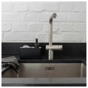 Wenko Dávkovač saponátu s miestom na hubku Resa, čierna