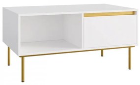 Konferenčný stolík Gllane, Farby: čierna / čierna + zlatá
