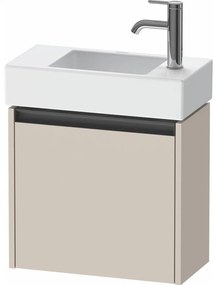 DURAVIT Ketho 2 závesná skrinka pod umývadielko, 1 dvierka, pánty vpravo, 484 x 238 x 440 mm, taupe matná, K25072R91910000