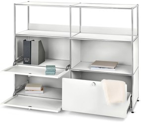 Kovová komoda »CN3« s 2 výklopnými dvierkami a 1 zásuvkou