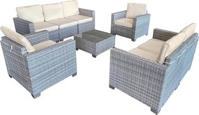 Veľká záhradná sedacia súprava Avenberg DORADA sivá/sivá