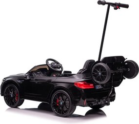 LEAN CARS BMW M5 Autíčko na batérie s rodičovskou platformou Čierne lakované