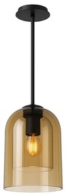 Toolight Amber, závesné svietidlo 1xE27 APP1704-1PC, hnedá-čierna, OSW-04335