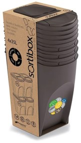 Odpadkový kôš na triedený odpad (4 ks) IKWB35S4 35 l - antracit