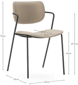 Béžové jedálenské stoličky v súprave 2 ks Maika – Marckeric