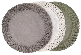 SADA 6KS PRESTIERANIE NA STÔL BOHO 11 (FI) 38 CM KRÉMOVÁ