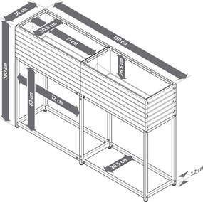 Úzky vyvýšený záhon »Elin«