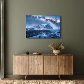 Obraz hôr s hviezdnou oblohou (90x60 cm)