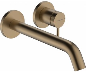 Hansgrohe Tecturis S - Páková umývadlová batéria EcoSmart+ pod omietku s výtokom 225 mm, kartáčovaný bronz 73351140