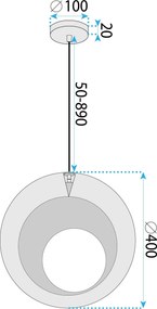 Toolight Toolight, stropné svietidlo 1xE27, APP1788-1CP, hnedá-čierna, OSW-04059