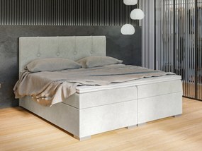 Jednolôžková posteľ Boxspring 120 cm Ruffy (svetlosivá) (s matracom a úl. priestorom). Akcia -20%. Vlastná spoľahlivá doprava až k Vám domov. 1043445