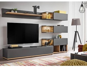 Obývacia stena Silk antracit/wotan