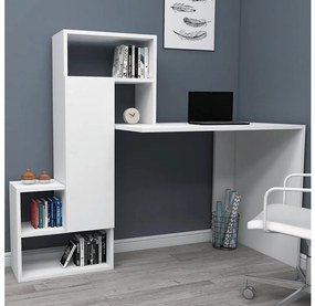 Asir Pracovný stôl s policou IRMAK 119x138,6 cm biela 550ARN2210