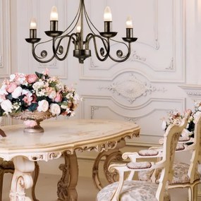 Luster na reťazi DONATO 6xE14/40W/230V