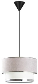 Závesné svietidlo v sivo-striebornej farbe s textilným tienidlom ø 30 cm Cake – Opviq lights