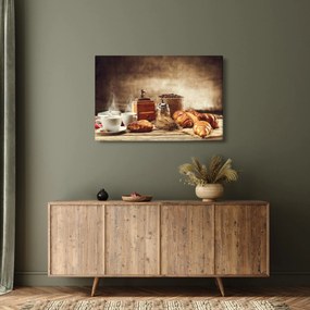 Obraz - Káva a raňajky (90x60 cm)