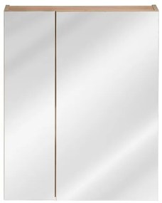 Kúpeľňová skrinka so zrkadlom Capri 842 2D dub kraft zlatý