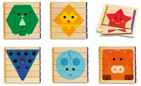 Detské drevené puzzle Djeco Animale