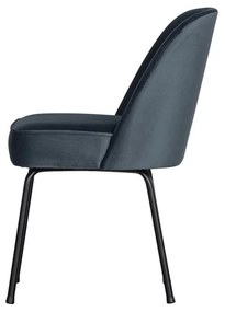 Modré zamatové jedálenské stoličky v súprave 2 ks Vogue – WOOOD