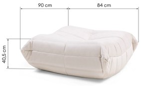 Čalouněný taburet Fugi světle béžový