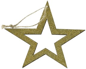DECOLED Zlatá hvězda, dutá, 15 cm