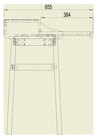 Pracovný stôl v dekore duba so sekretárom 44x115 cm Carteret – Woodman