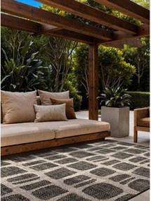 Čierny/krémovobiely vnútorný a vonkajší koberec 160x230 cm Haringey Ruskin – Ted Baker