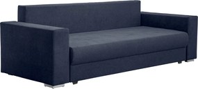 Pohovka rozkladacia na lôžko Genf, tmavo modrá látka