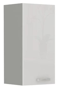 Horná skrinka Multiline 30 G-72 F, Farby: šedý / biely lesk