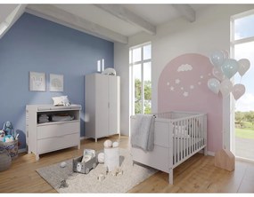 Krémová postieľka z masívneho dreva 70x140 cm Alkmaar – Germania