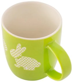 Altom Porcelánový hrnček Králičky, 360 ml, zelená