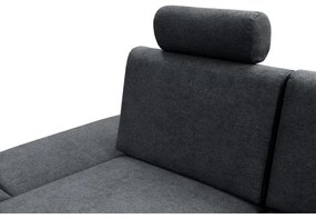 Rozkladacia rohová čalúnená sedacia súprava AVESTA do tvaru L, s úložným priestorom, ľavá, antracit