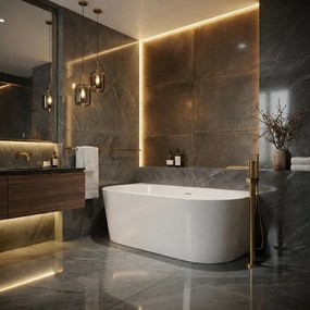 Rea Olimpia, voľnestojaca akrylátová vaňa 150x75 cm, biela, REA-W0634