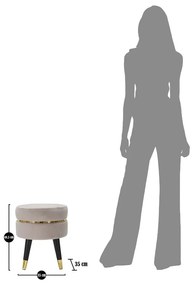 Béžová zamatová podnožka Paris – Mauro Ferretti