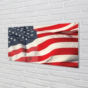 Sklenený obraz Vlajky Spojených štátov 140x70 cm