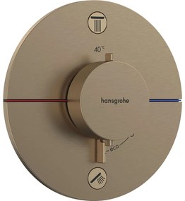 HANSGROHE ShowerSelect Comfort S termostat pod omietku pre 2 spotrebiče, kartáčovaný bronz, 15554140
