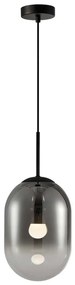 Luster na lanku ALIAS 1xE14/40W/230V pr. 24 cm čierna/šedá