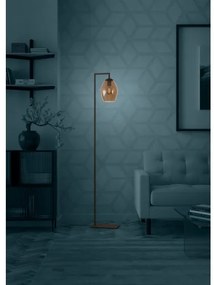 Eglo 390255 - Stojacia lampa ESTANYS 1xE27/40W/230V hnedá