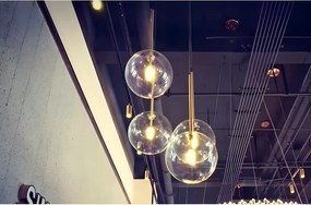 Toolight Toolight, sklenené guľové závesné stropné svietidlo 15cm, 1xG4, APP1680-1CP, OSW-04300