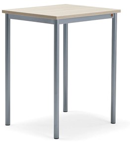 Stôl BORÅS PLUS, 700x600x900 mm, laminát - jaseň, strieborná