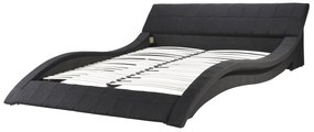 Čierna čalúnená posteľ 180x200 cm VICHY Beliani