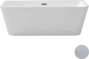 Besco Akrylátová voľne stojaca vaňa Varya Glam S 170x80 BESCO-Typ výpuste: Click-Clack s prepadom, grafit, BESCO-Rozmery: 170x80, BESCO-Farba: Biela/…