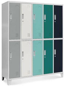 Sada skriniek zdravotno-bezpečnostných Bartek kov šedý/viacfarebný