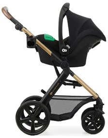 KINDERKRAFT - Kombinovaný kočík 3v1 MOOV 2 Pure black + autosedačka MINK PRO